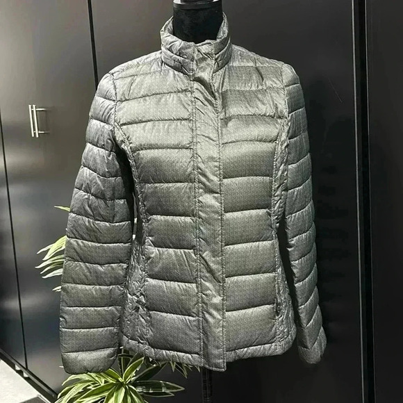 32° Heat Down Puffer Jacket coat,zip & snap front,pockets,elastic wrist,packable - Picture 1 of 16